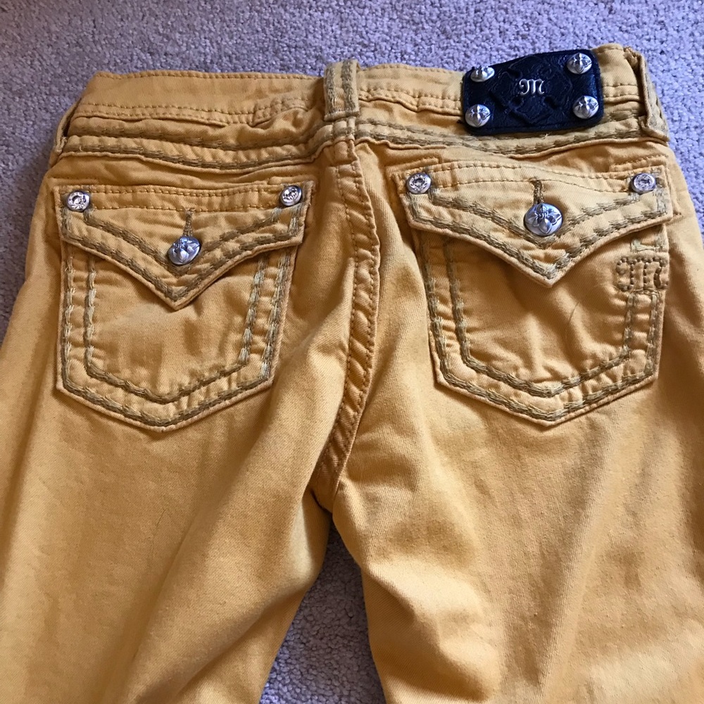 Mustard yellow miss me jeans
